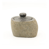 Pot de mise à la terre en pierre de rivière naturelle - Petit (env. 9x7cm)