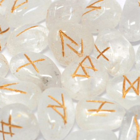 Runes indiennes en pochette - Cristal