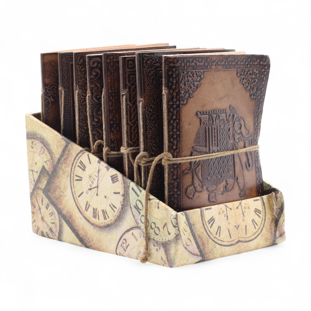 Carnets en cuir ésotériques assortis - 15 x 11,5 cm