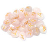 Runes indiennes en pochette - Quartz rose