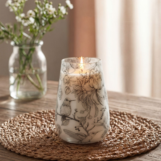 Bougies en pot de verre de grande taille - Tirées par la flamme