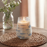 Bougies en pot de verre haut - Brise marine