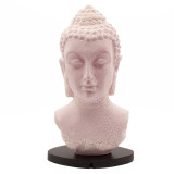 Lampe buste de Bouddha Cherry Crackle - Pied ovale