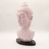 Lampe buste de Bouddha Cherry Crackle - Pied ovale