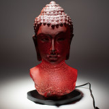 Lampe Buste Bouddha Molton Lava - Pied Ovale