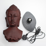 Lampe Buste Bouddha Molton Lava - Pied Ovale
