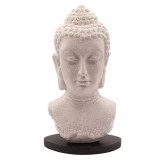 Lampe buste de Bouddha Lavande Craquelée - Pied ovale