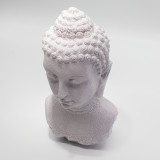 Lampe buste de Bouddha Lavande Craquelée - Pied ovale