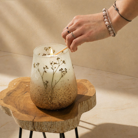 Bougies en pot de verre de grande taille - Wildlight Woods