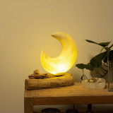 Abat-jour demi-lune craquelé DriftGlow - Gris