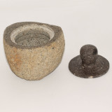 Pot de mise à la terre en pierre de rivière naturelle - Moyen (environ 12 x 8 cm)