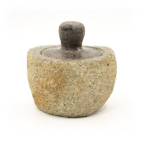 Pot de mise à la terre en pierre de rivière naturelle - Moyen (environ 12 x 8 cm)