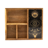 Coffret de tarot à quatre compartiments avec porte-cartes