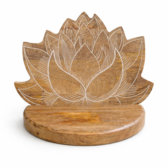 Étagère murale Lotus, blanchie
