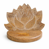 Étagère murale Lotus, blanchie