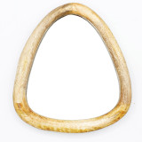 Ensemble de 3 miroirs en forme de galet - Finition bois clair