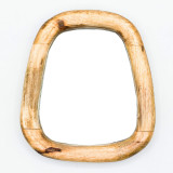 Ensemble de 3 miroirs en forme de galet - Finition bois clair