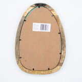 Ensemble de 3 miroirs en forme de galet - Finition bois clair