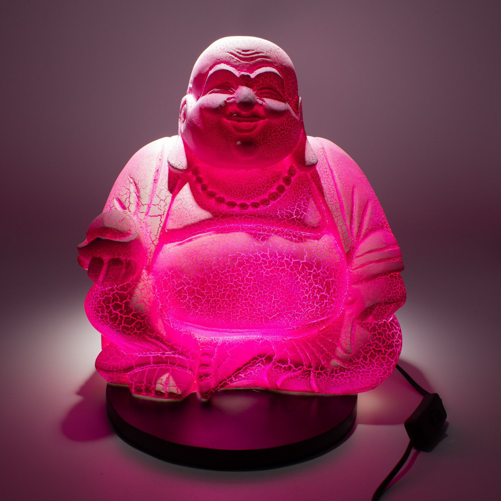 Lampe Bouddha rieur Fruit du dragon - Support rond