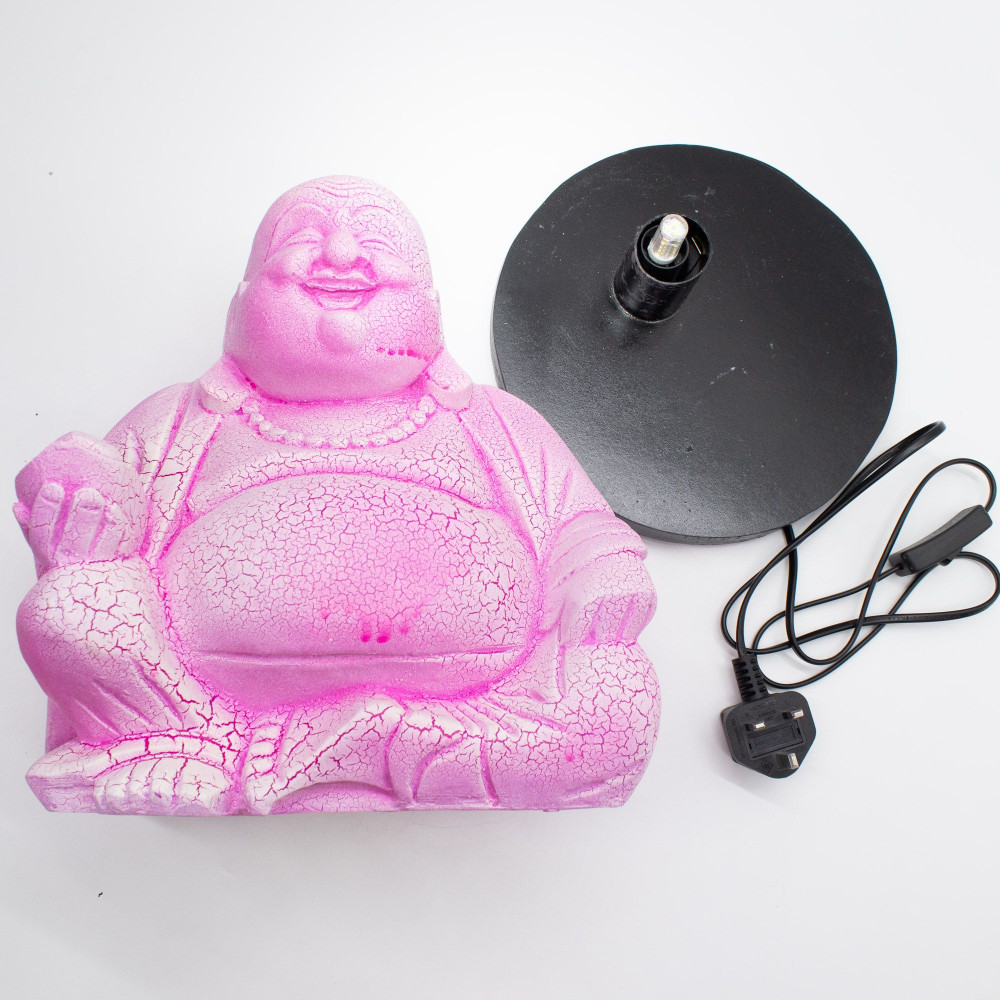 Lampe Bouddha rieur Fruit du dragon - Support rond