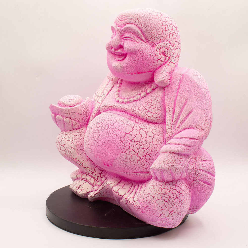Lampe Bouddha rieur Fruit du dragon - Support rond