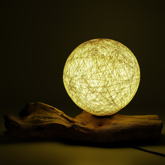 Lampe DriftGlow, abat-jour crème en coton