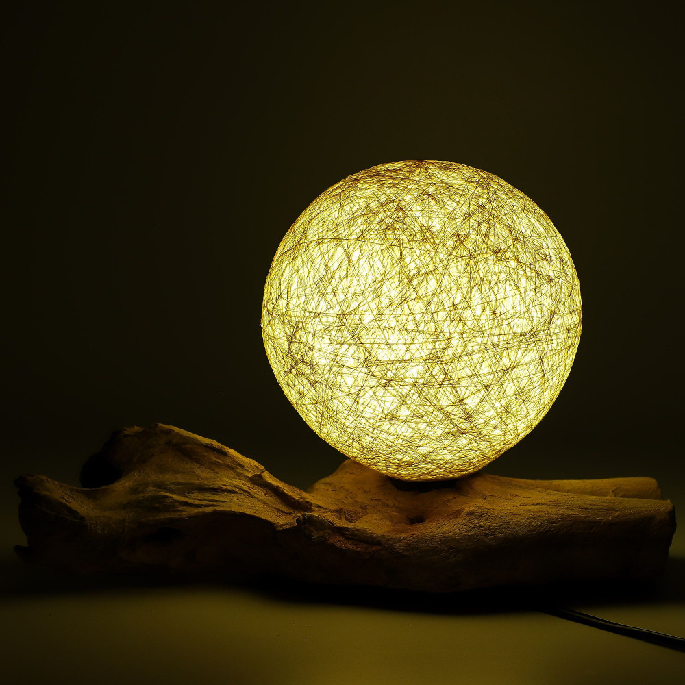 Lampe DriftGlow, abat-jour crème en coton
