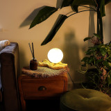 Lampe DriftGlow, abat-jour crème en coton