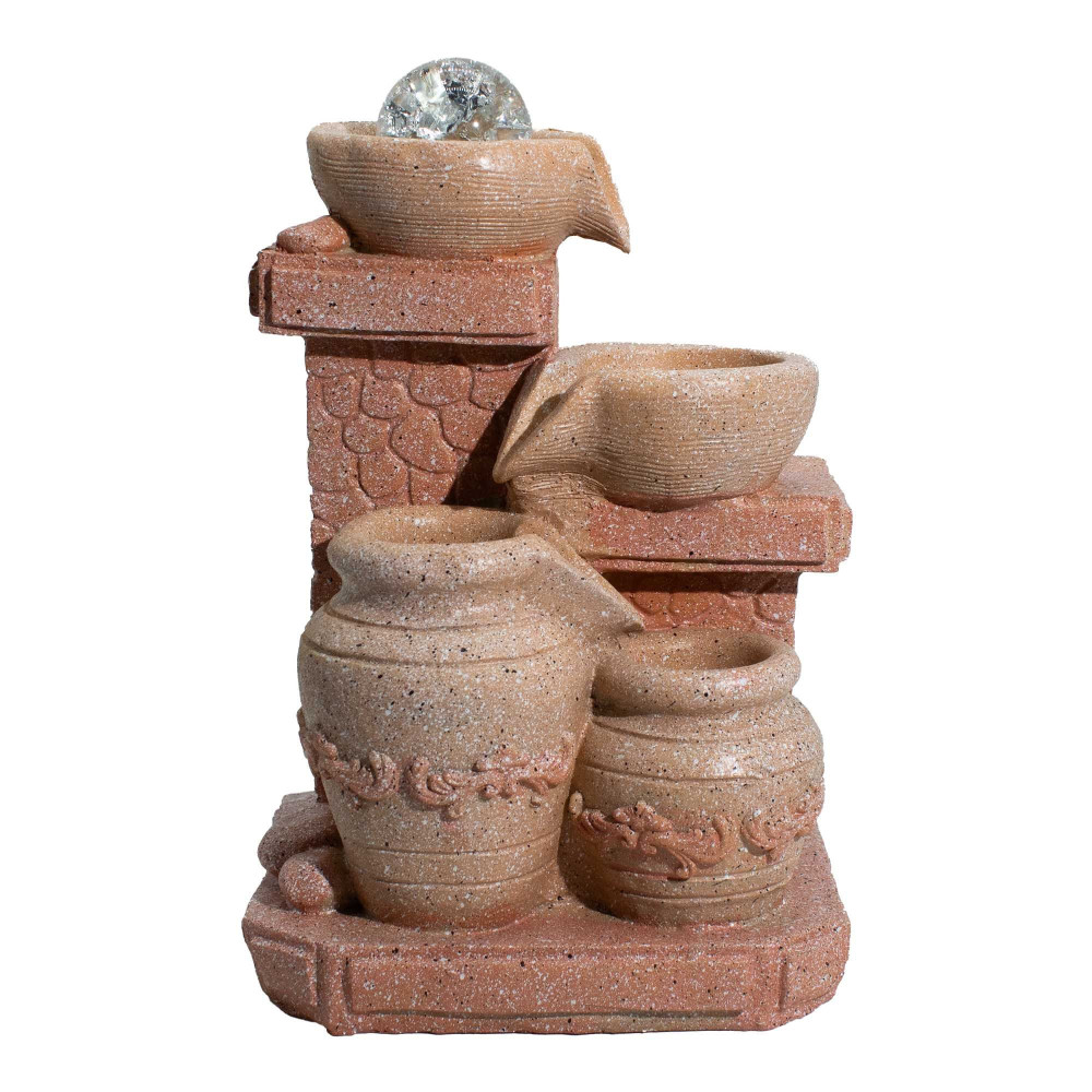 Fontaine de table - 19 x 14 x 27 cm - Pots en cascade style médiéval