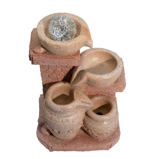 Fontaine de table - 19 x 14 x 27 cm - Pots en cascade style médiéval