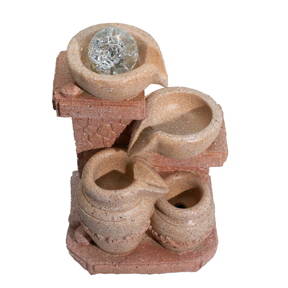 Fontaine de table - 19 x 14 x 27 cm - Pots en cascade style médiéval