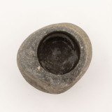 Pilon et mortier décoratifs en pierre de rivière naturelle - Moyen (environ 12 x 8 cm)