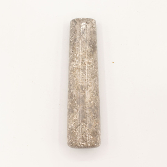 Pilon et mortier décoratifs en pierre de rivière naturelle - Moyen (environ 12 x 8 cm)