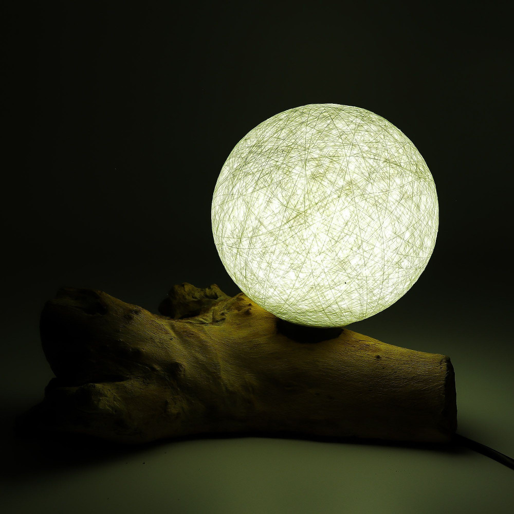 Lampe DriftGlow Coton Luna Abat-jour ivoire