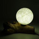 Lampe DriftGlow Coton Luna Abat-jour ivoire