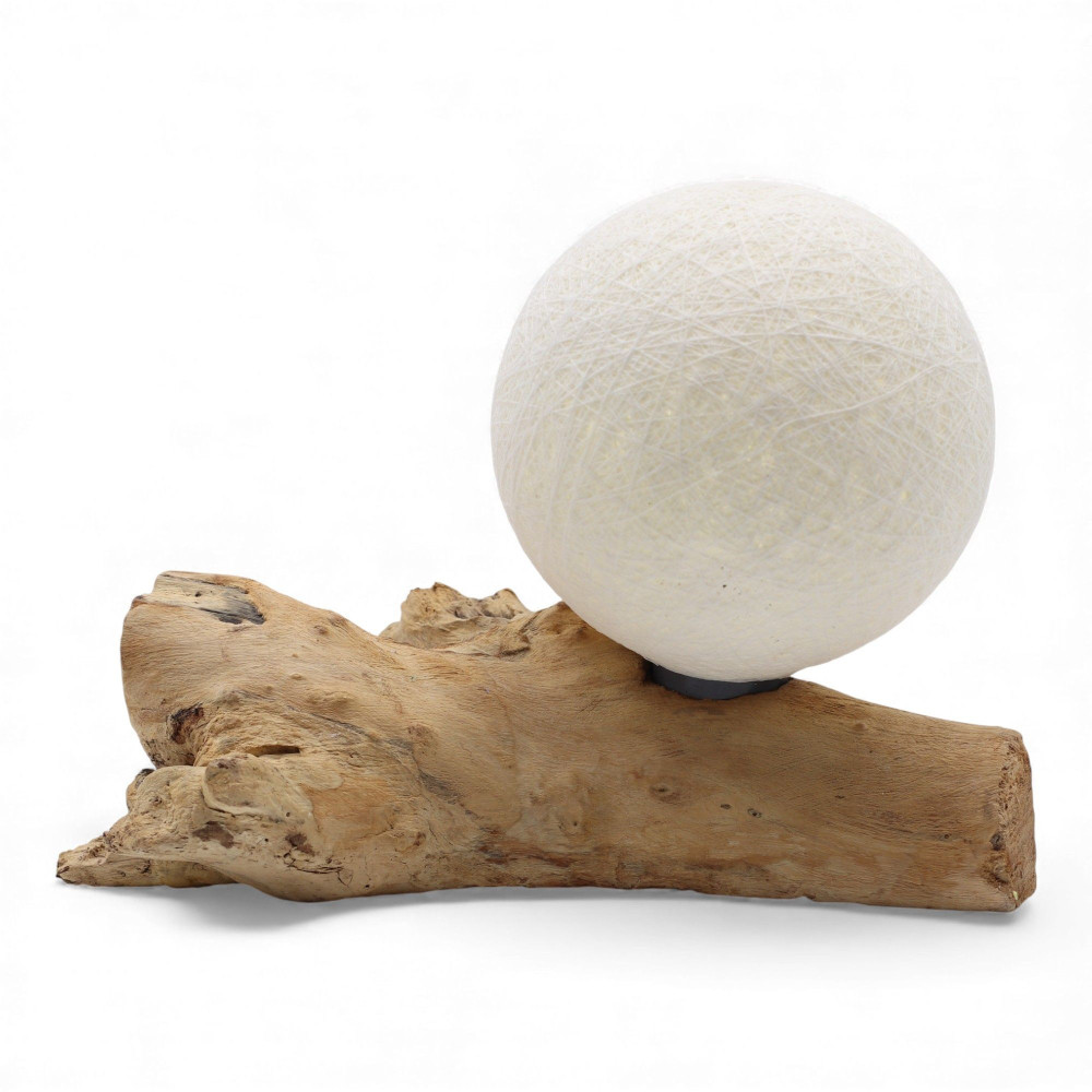 Lampe DriftGlow Coton Luna Abat-jour ivoire