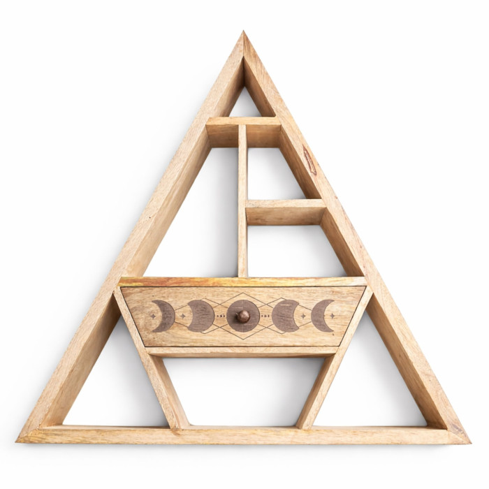 Étagère murale triangulaire avec tiroir
