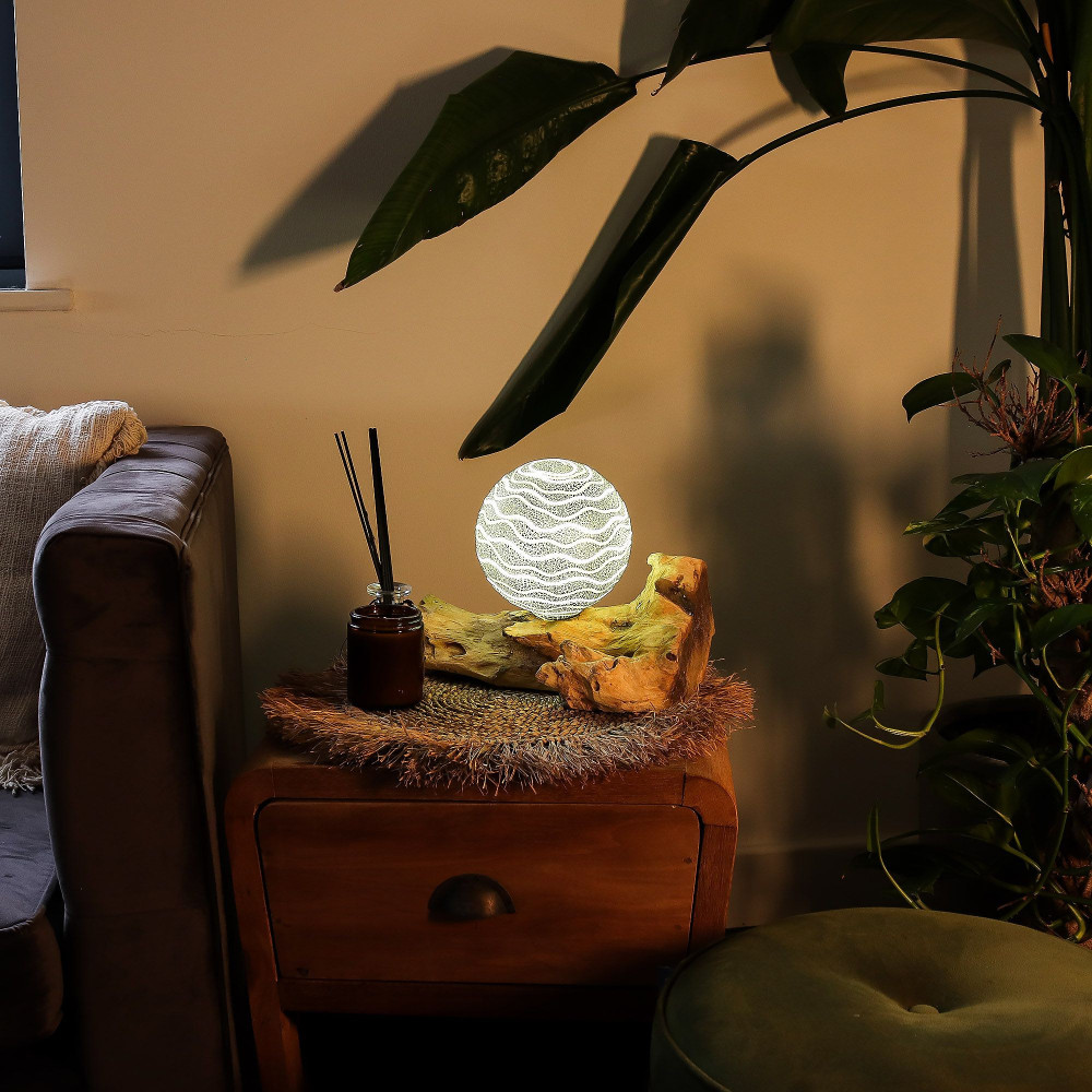 Lampe DriftGlow Abat-jour gris Luna