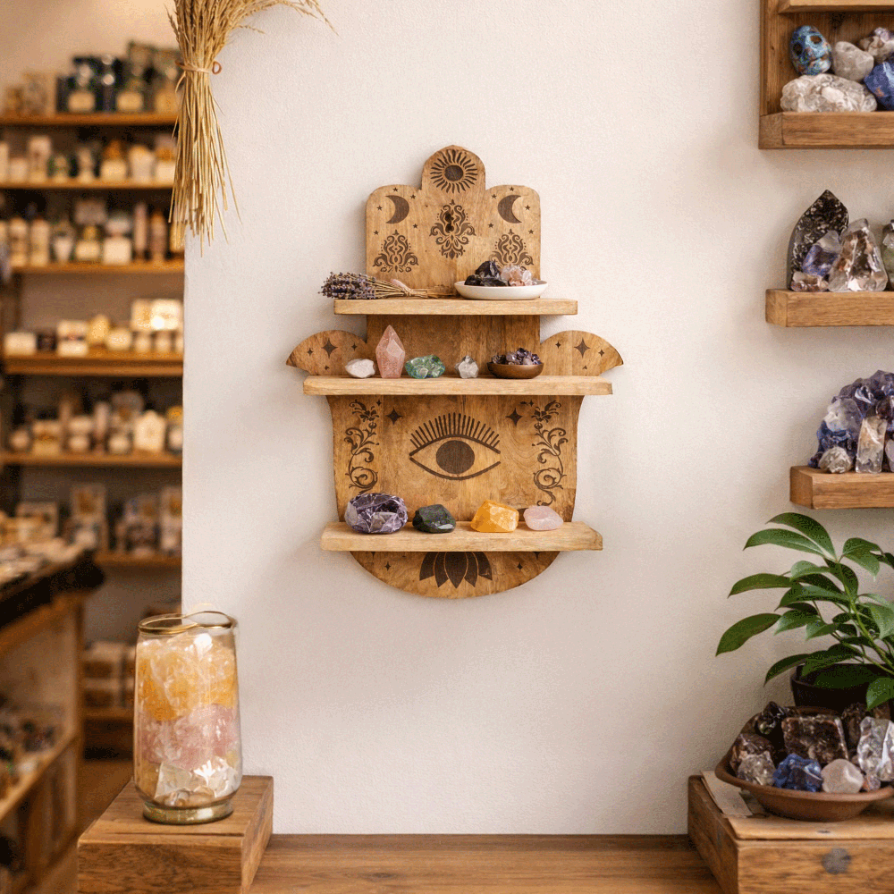 Étagère murale en forme de Hamsa