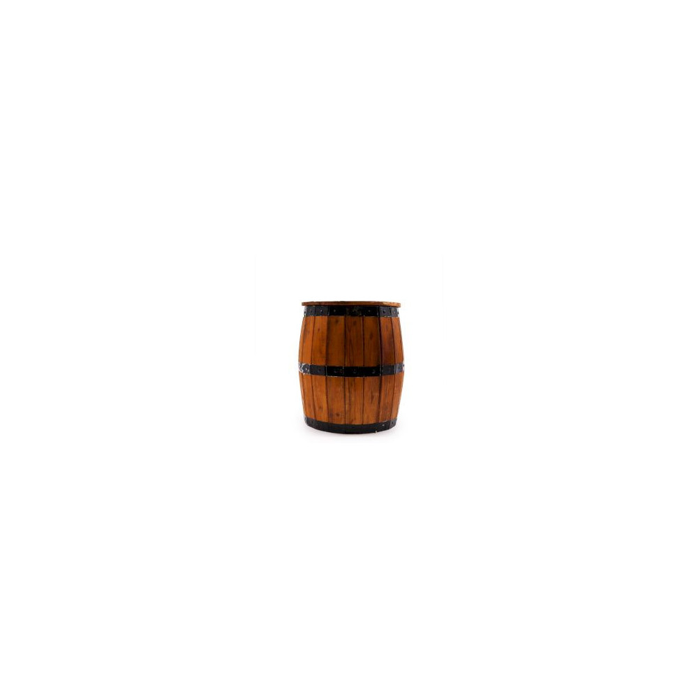Tabouret et support de parasol en forme de tonneau de bière - Bois naturel 38 x 32 cm
