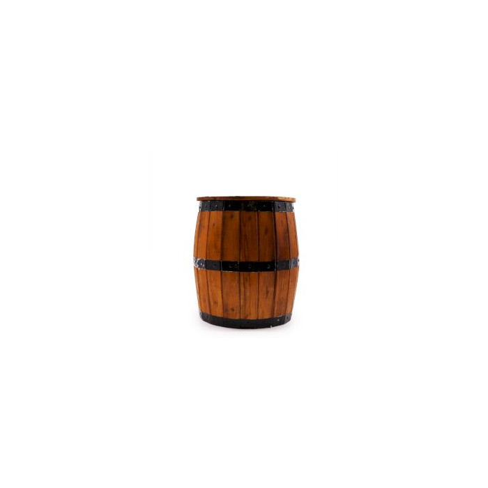 Tabouret et support de parasol en forme de tonneau de bière - Bois naturel 38 x 32 cm
