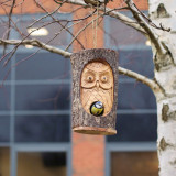 Tronc d'arbre - Nichoir - Hibou sage