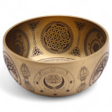 Bouddha en laiton pur gravé - Lot de 4 - Environ 3,85 kg