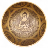 Bouddha en laiton pur gravé - Lot de 4 - Environ 3,85 kg