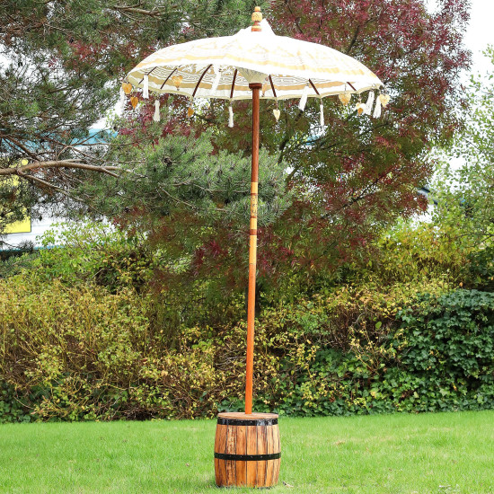 Parasol de patio Bali - Toile - Décoration naturelle - 1,5 m