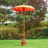 Parasol de patio Bali - Coton - Décor orange - 1,5 m