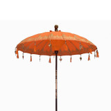 Parasol de patio Bali - Coton - Décor orange - 1,5 m