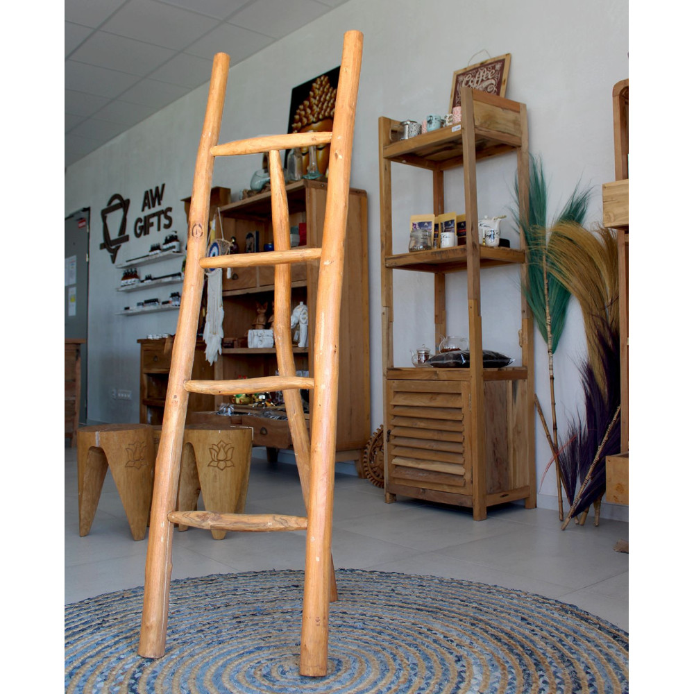 Grande échelle en teck - 1,5 m - Naturel