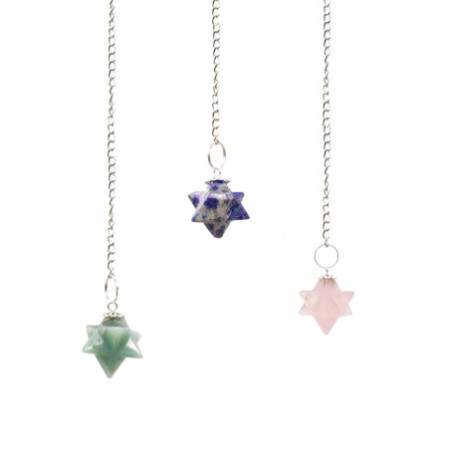 Pendule Merkaba (étoile) - (asst)