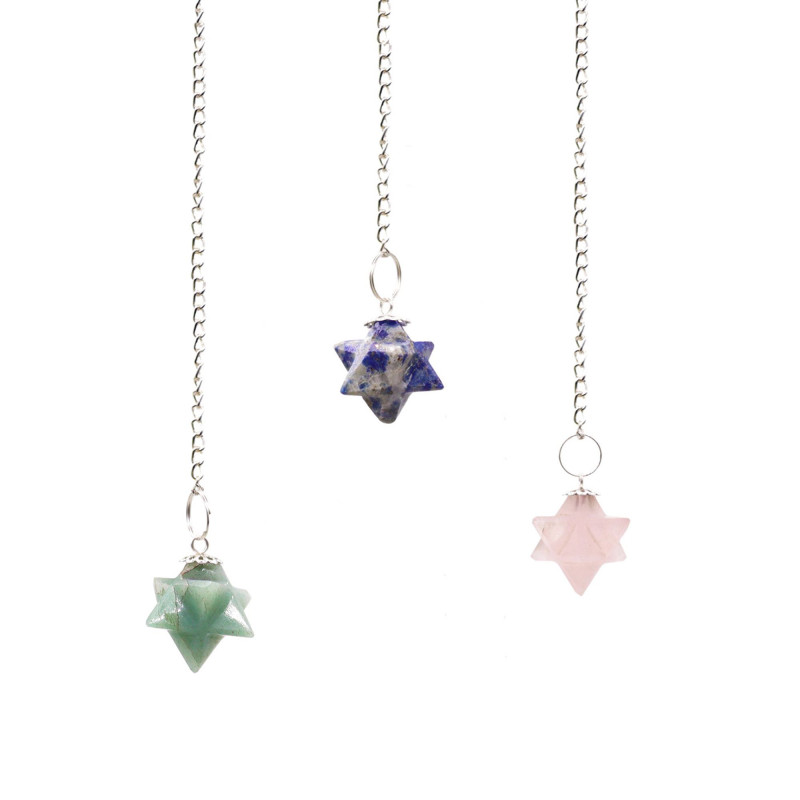 Pendule Merkaba (étoile) - (asst)